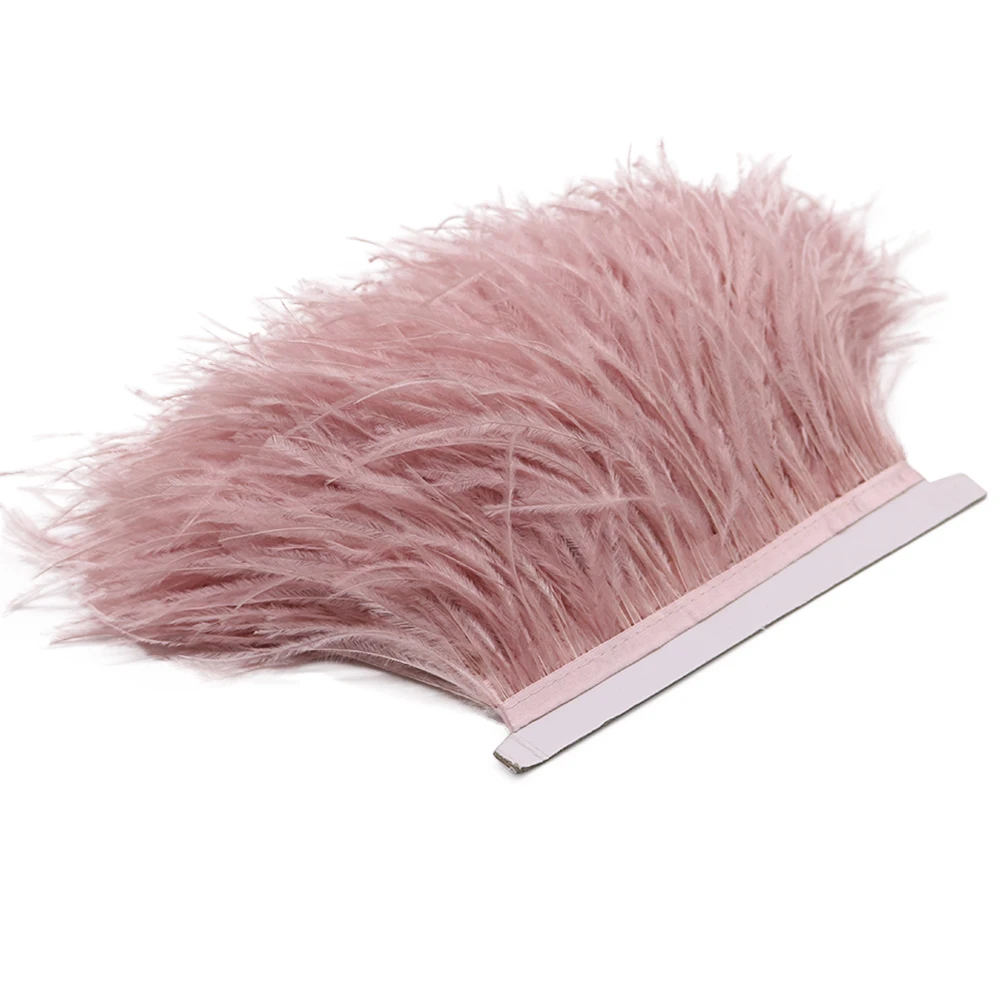 1 метр пушистые натуральные страусиные перья отделка бахрома 8-10 см лента