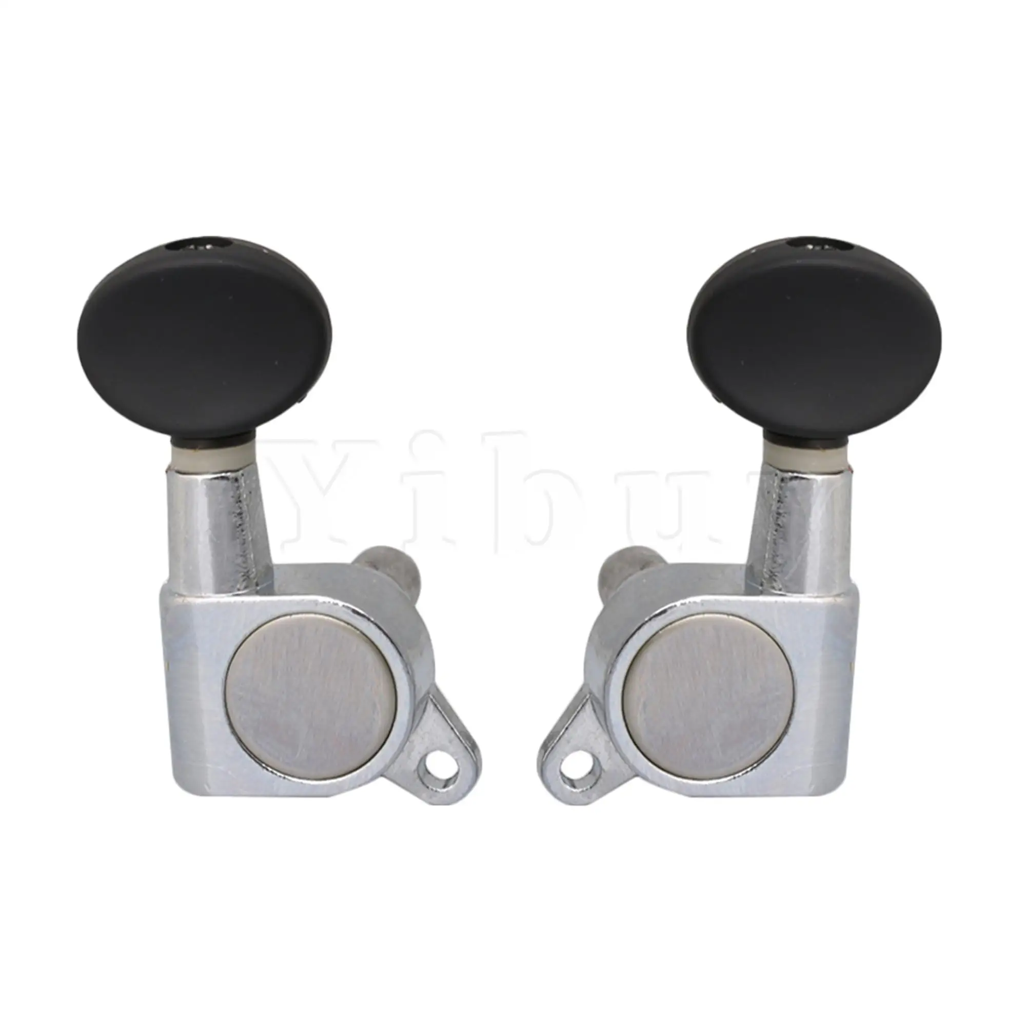Yibuy 4PCS Ukulele 2R2L Chrome geared Machine Heads w/ Mounting Screws | Спорт и развлечения