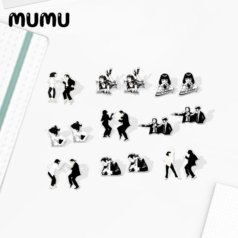 Серьги-гвоздики из акриловой смолы хороший постер для танцев ювелирные изделия