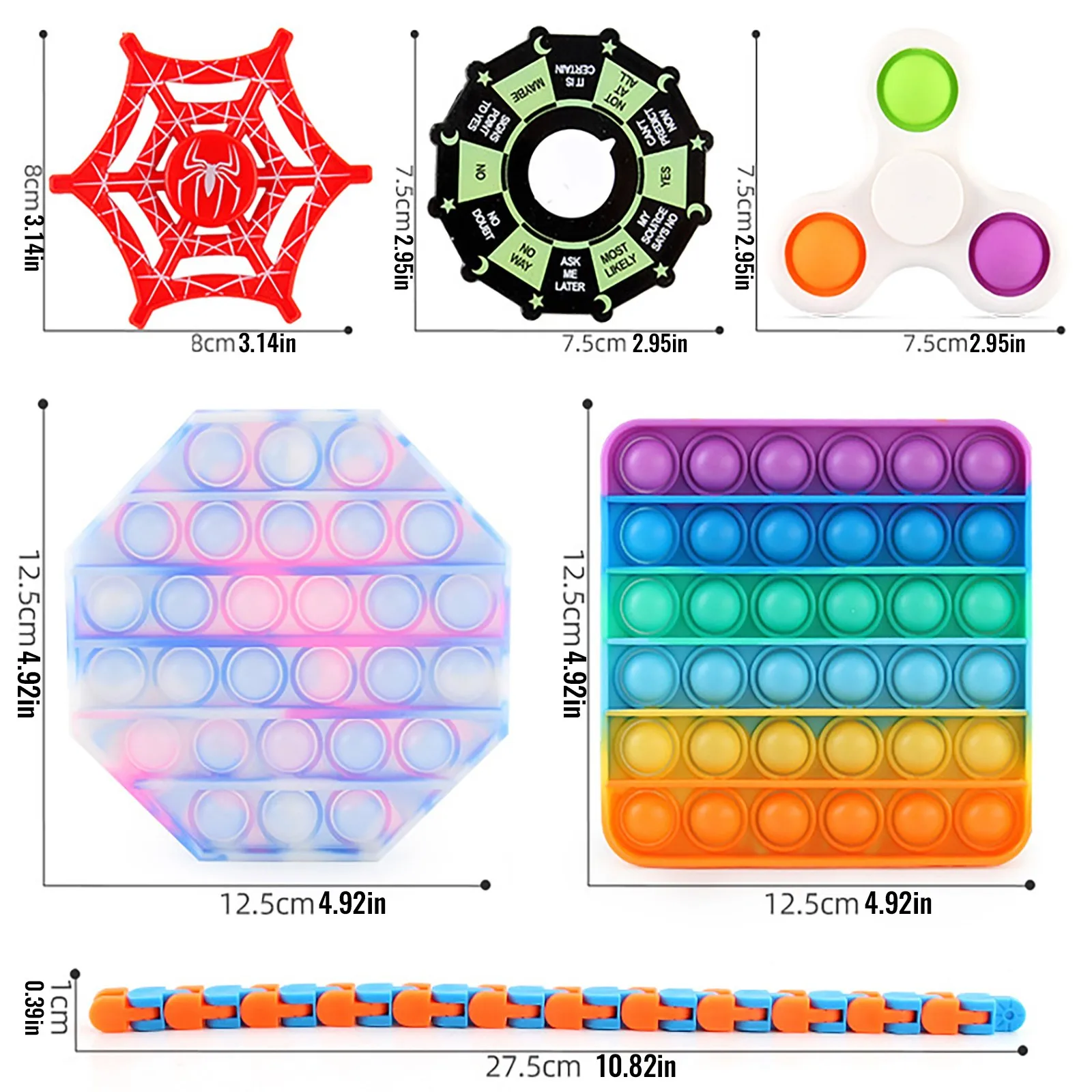 

HOT Fidget Toys Sensory Toy Set Antistress Relief Autism Anxiety Anti Stress Bubble For Kids Adults Among Us