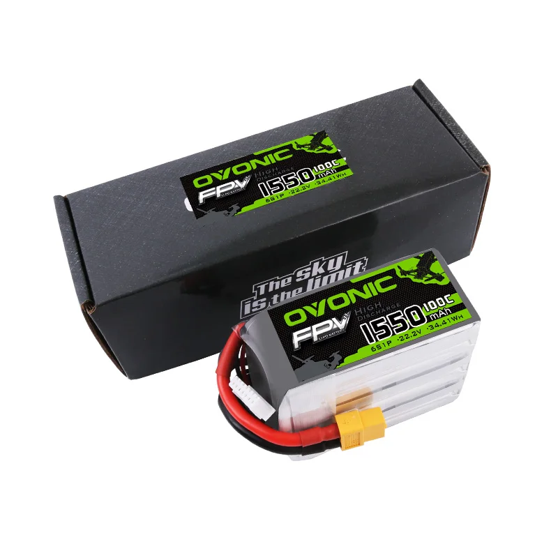 Литий-полимерный аккумулятор Ovonic 1000/1300/1550 мАч 100C 5-6S1P с разъемом xt60для крошечных