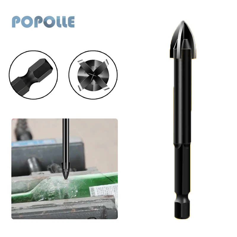 

POPOLLE Is Used for Glass Ceramic Vitrified Tile Multi-function Hole Opener, Carbide Triangle Drilling Tool