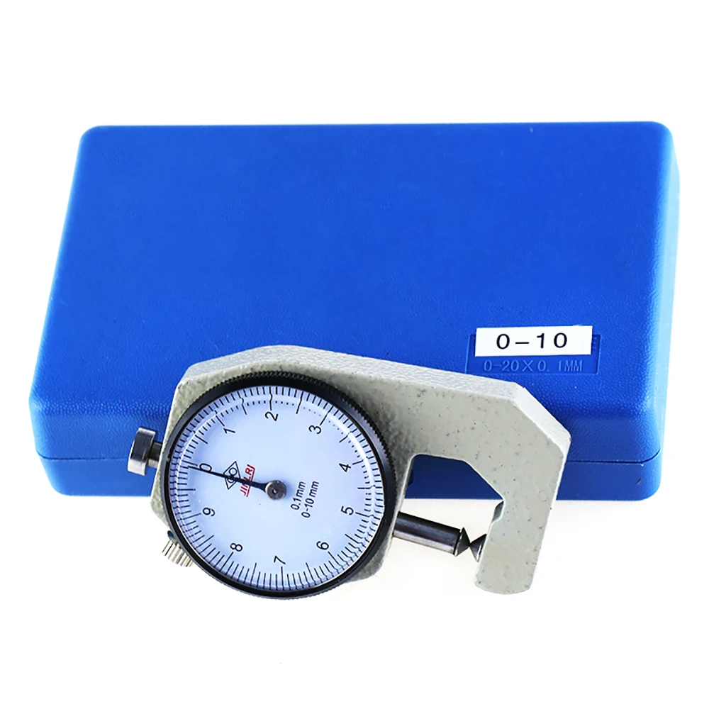 Dial Thickness Gauge 0-10-20mm Leather Paper Thickness Meter Tester Accuracy 0.1mm