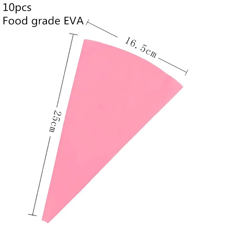 10pcs pink 10/100/200/300 шт одноразовый мешок для теста насадки глазировки с изображением торта Декор кекса сумки крем торт Кондитерская насадка для выпечки Инструменты - Цвет: 10pcs pink