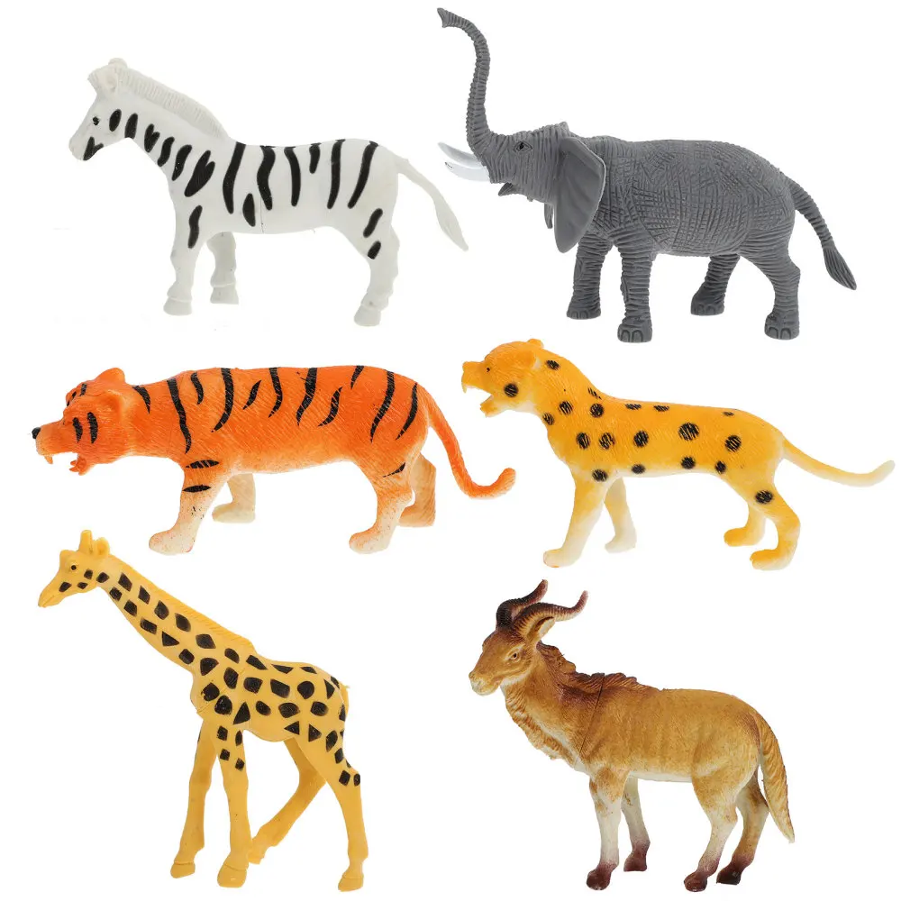 

6pcs Animal Model Simulation Wild Animal Figure for Children Education
