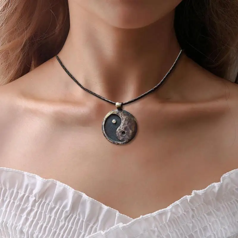 Женское Ожерелье из черного обсидиана с подвеской-бусиной | Украшения и