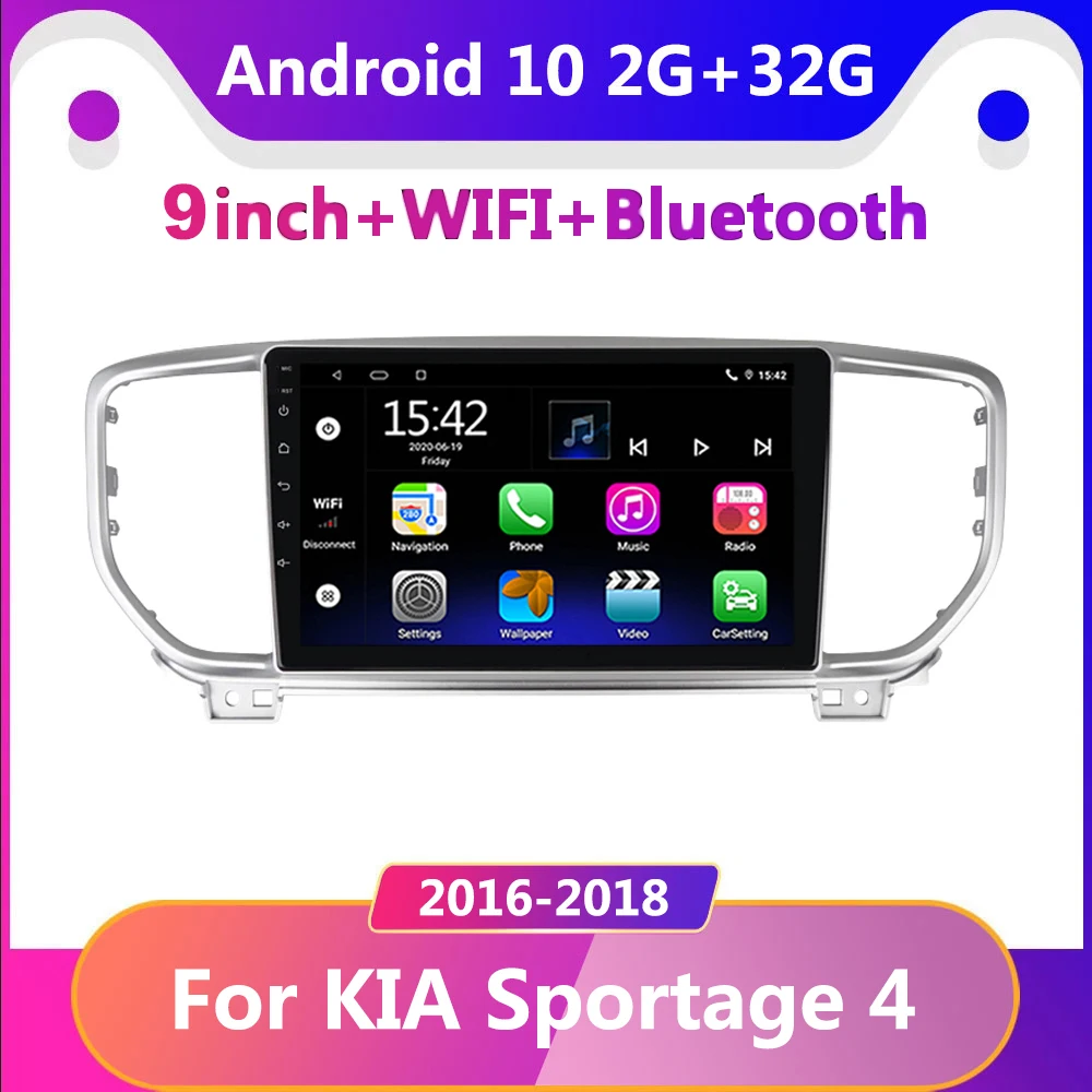 

Android10 Car Radio for KIA Sportage 4 2016 2017 2018 2din Multimedia Video Player GPS Navigation 2 Din WIFI Audio DVD Head Unit