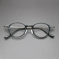 2021 new acetate glasses frame men women vintage myopia prescription optical eyeglasses frame male luxury titanium leg eyewear