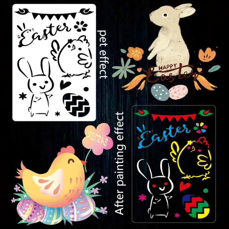 

30Pack 5x7inch Valentine's Day Wooden Drawing Stencils Washable Reusable Plastic Painting Stencils DIY Craft Decorations