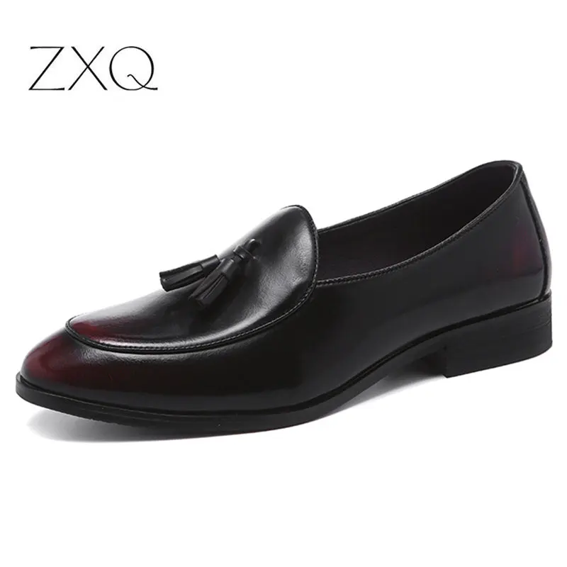 

Brand Formal Shoes Men Leather Shoes Tassel Decorated Slip On Lazy Driving Shoe Office Loafers Mens Shoes Casual