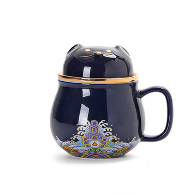 2021 креативная керамическая кофейная кружка в виде кошки портативный офисный