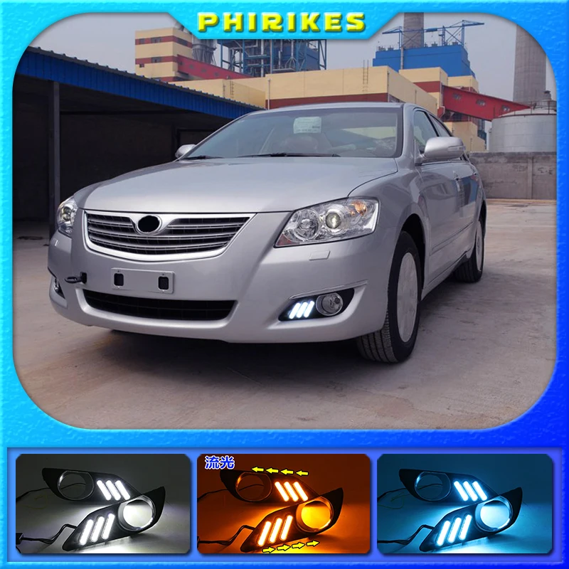 

2PCS LED Daytime Running Light For Toyota Camry 2006 2007 2008 DRL Cover Fog Lamp Car-Styling External Front Fog Lamp