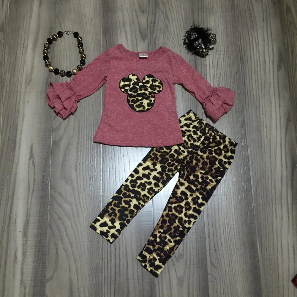 Одежда для маленьких девочек одежда с леопардовым принтом плиссированные штаны