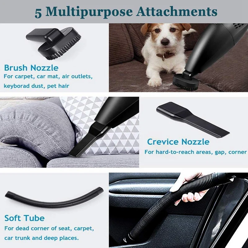 

Handheld Vacuum Cordless Rechargeable, Portable Hand Vacuum Cleaner with Washable Stainless Steel Filter, Quick Charge, Mini Han