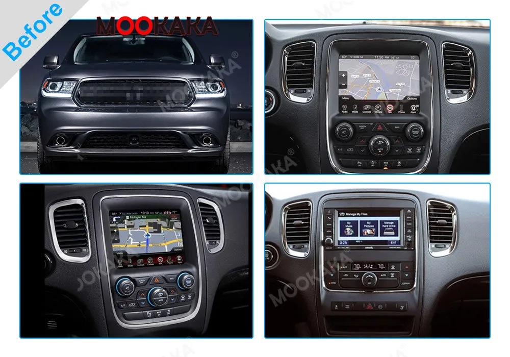Для Dodge Durango 2012 -2019 Tesla style Android 9.0 автомобильный радиоприемник с навигацией GPS