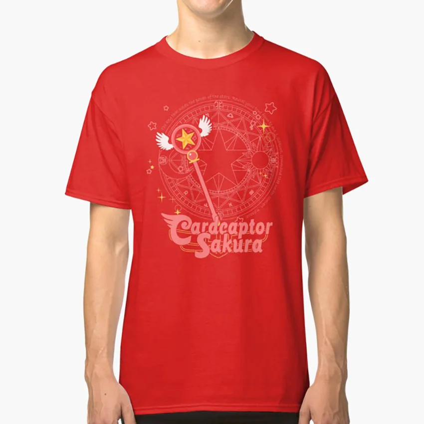 Красный CCS-Magic Circle футболка cardcaptor sakura ccs карта captor Магия сакуры круг - Цвет: Красный
