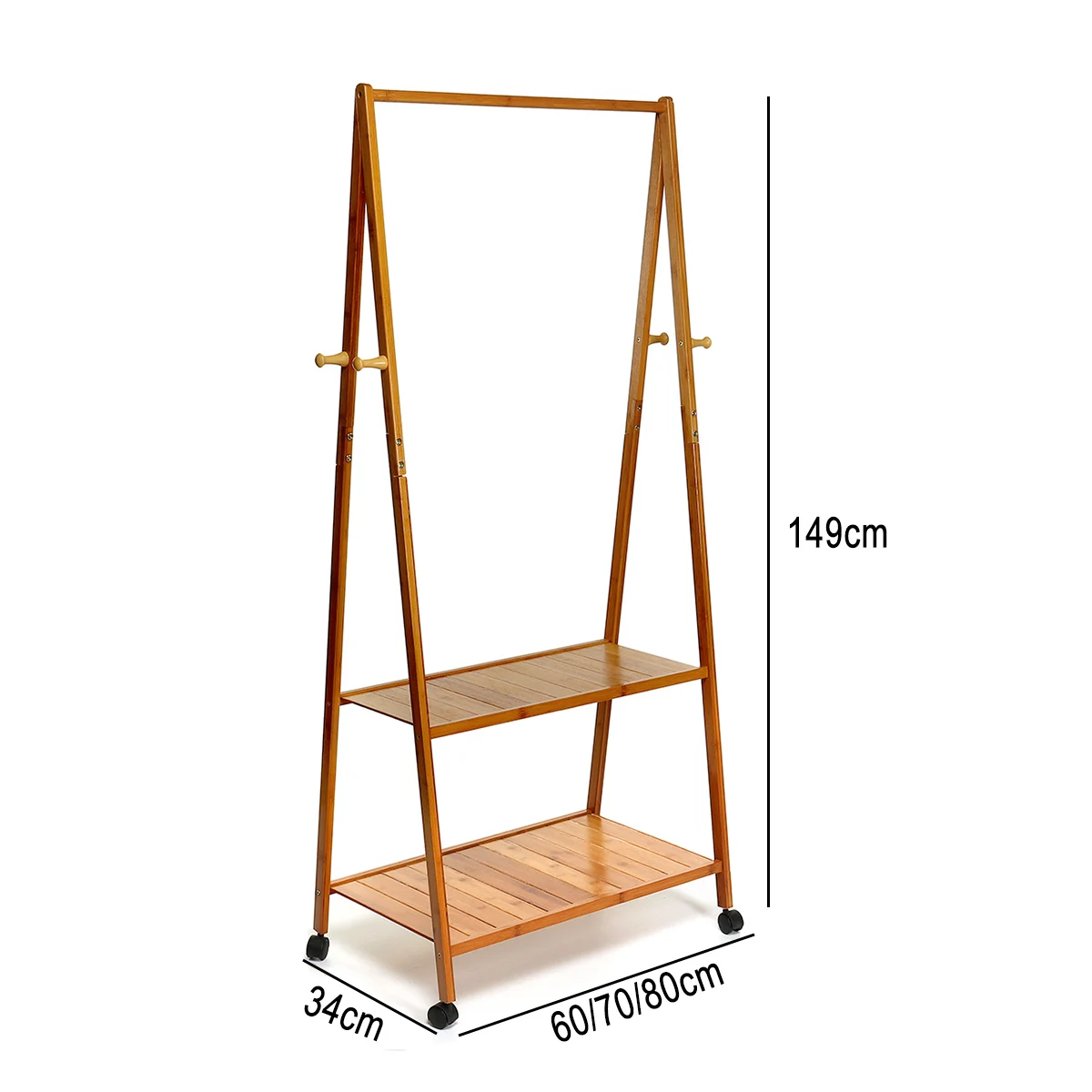 

2 Tier Multi-function Coat Rack Removable Bedroom Hanging Clothes Rack With Wheels Standing Coat Rack Clothes Hanger With Hook