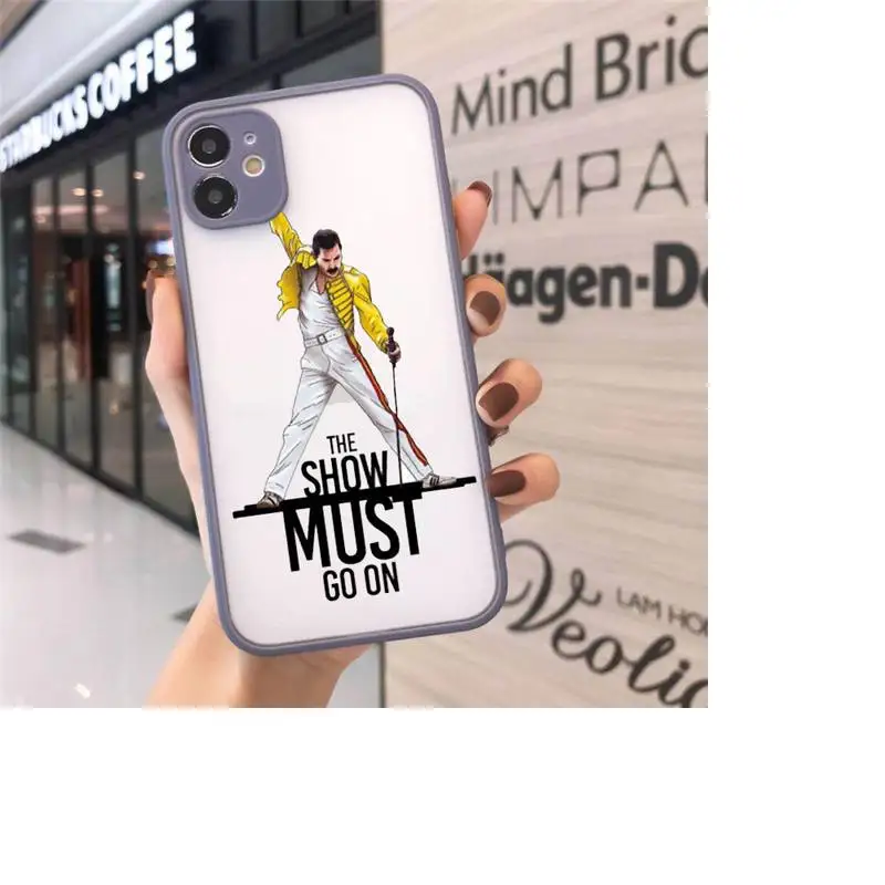 

Freddie Mercury Rock singer Queen band Phone Cases matte transparent For iphone 7 8 11 12 plus mini x xs xr pro max cover