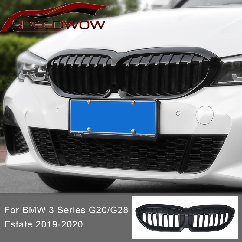 

SPEEDWOW For BMW 3 Series G20 G28 2019 2020 Car Front Kidney Grilles ABS Racing Grills Car Exterior Accessorie Gloss Matte Black