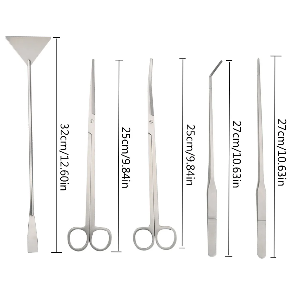 

Aquarium Tools Kits Stainless Steel Aquarium Terrarium Set Aquarium Plant Tool Kit For Aquarium Fish Tank Tweezers Scissors Set
