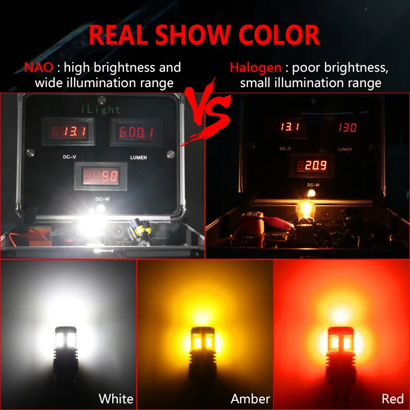 Светодиодный светильник NAO PY21W BAU15S 1156 для авто светодиодный указателей поворота