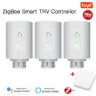 Привод радиатора Tuya Smart ZigBee, программируемый термостатический клапан радиатора с поддержкой Alexa Control