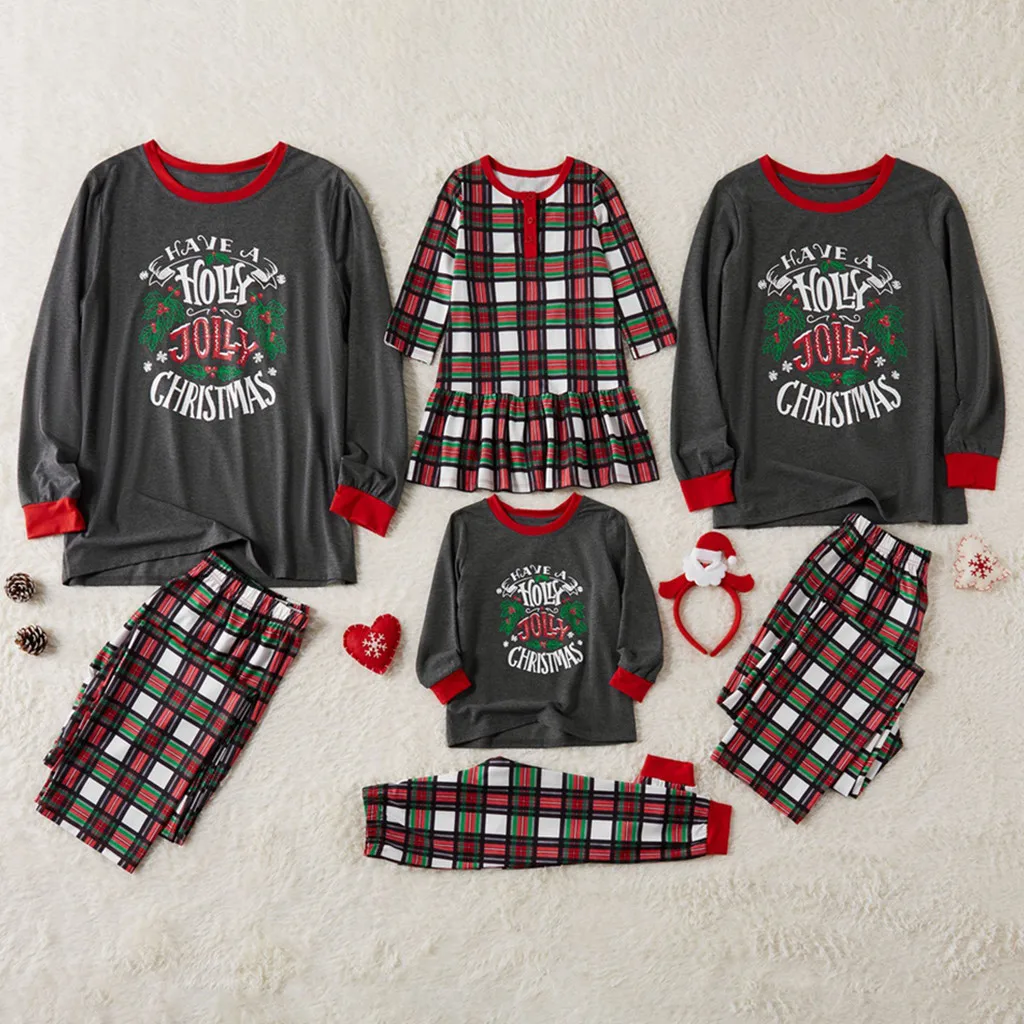 Женский комплект платье для маленьких девочек рождественские клетчатые топы и