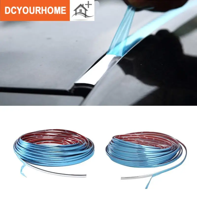 

3M/pc Car Styling Chrome Trim ABS Decoration Stickers Molding Strip Auto Scratch Door Window Protection Bumper