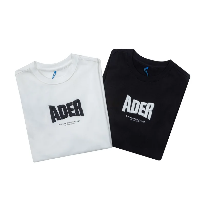 

Ader T-shirt Men Women Korea Embroidered Logo Round-neck Loose-fitting T-shirtFashion Simple Print Fashion Trend T-shirt
