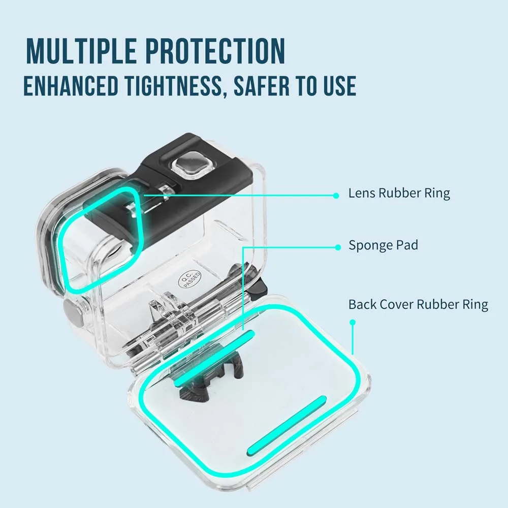 Защитный чехол для подводной съемки GoPro Hero 10 9 60 м красный фиолетовый цвет |