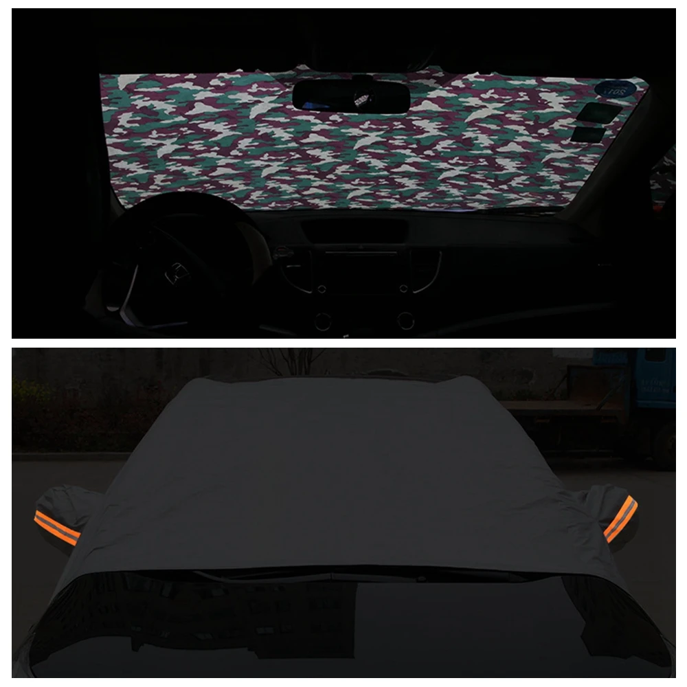 Чехол на лобовое стекло автомобиля защищает от мороза снега пылезащитный теплостойкий зимний утолщенный