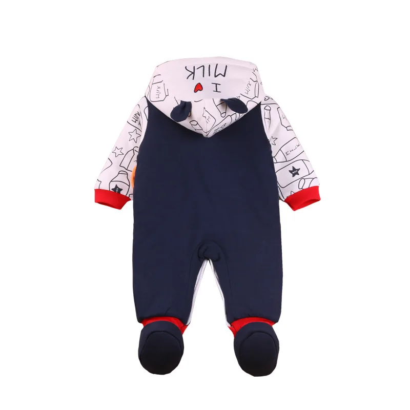 Winter Baby Romper For Newborn Girls Warm Thick Toddler Baby Jumpsuit Overalls Cute Baby Boy Rompers Infant Clothing 3-12M