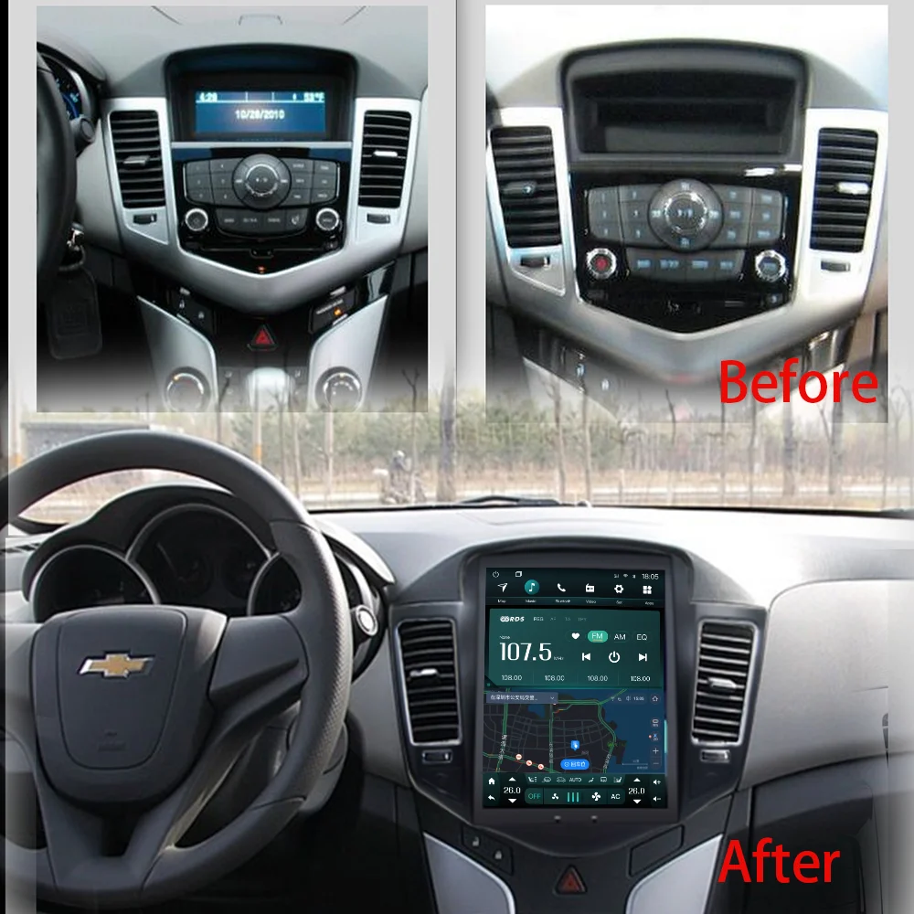 Tesla Pantalla Para Chevrolet Cruze 2008 2014 автомобильное радио мультимедийный видеоплеер
