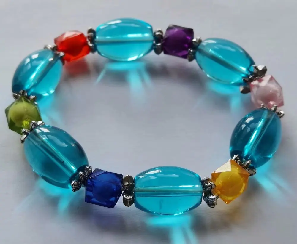 

12 pcs vogue colorful color handmade glass beads bracelet