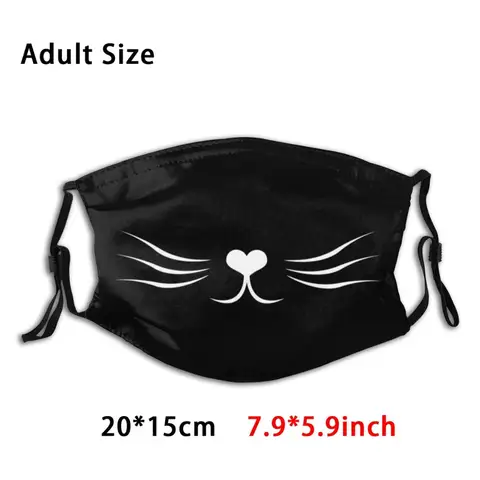 Маска для лица с изображением кота и животного, искусственная, смешная маска с изображением животного, карантин