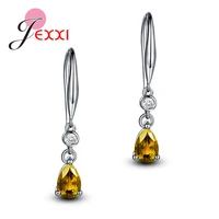 water drop earrings 925 sterling silver wedding engagement jewelry fashion for women gift korean trend ear drop oorbellen