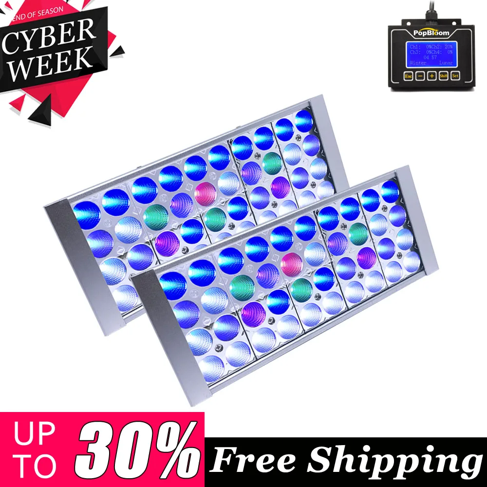 PopBloom аквариумные лампы для аквариума светодиодное освещение морской аквариум