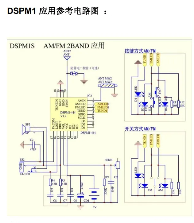 Полнодиапазонный радиомодуль DSP FM 56-108 МГц стерео/ТВ Звук/MW/SW приемный модуль AM