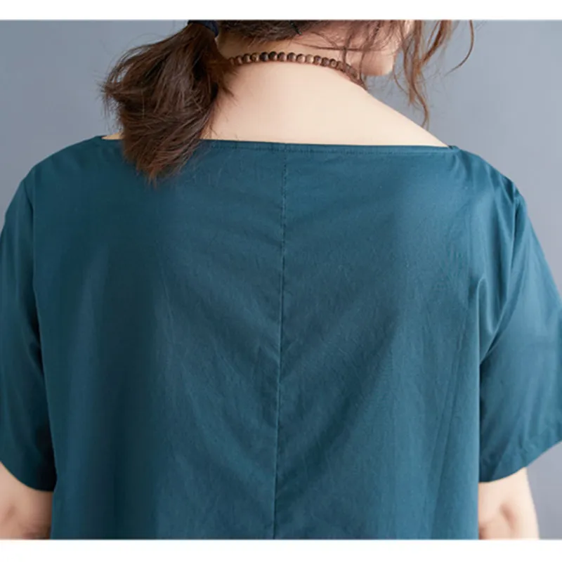 

Women's 2020 Summer New Color Matching /Loose /Thin And Large Size Dress Fashion Short Sleeve Dress For Pregnant Woman