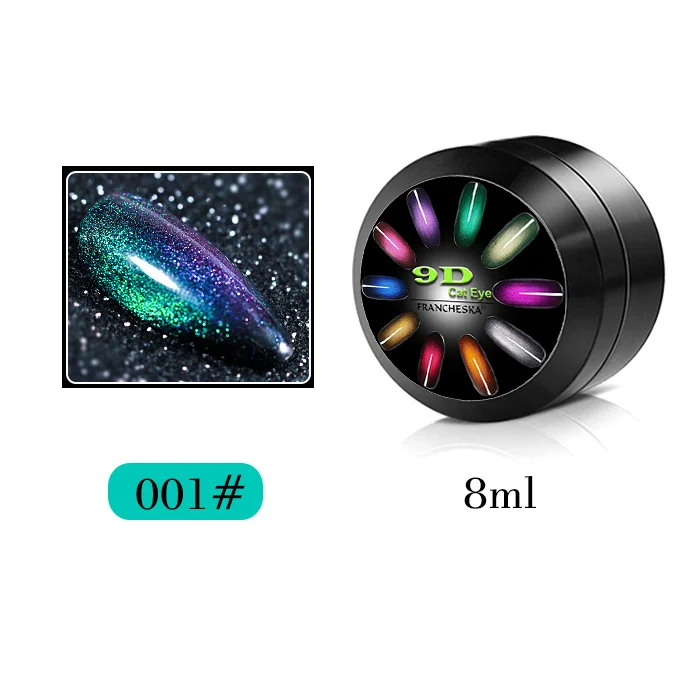 9D cat eye 01 8 мл 9D Galaxy магнитные солнцезащитные очки "кошачий глаз", гель, лак для ногтей, Лаки блестящие солнцезащитные очки "кошачий глаз" гель лак для ногтей замочить от УФ-светодиодный лак для ногтей лак Гель-лак Нагель - Цвет: 9D cat eye 01