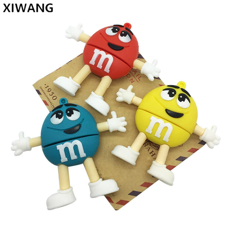 USB флеш-накопитель 128 Гб мультфильм M& M Chocolate Bean usb 2,0 4 ГБ 8 ГБ Флешка 16 Гб Флешка 32 Гб 64 Гб usb карта памяти