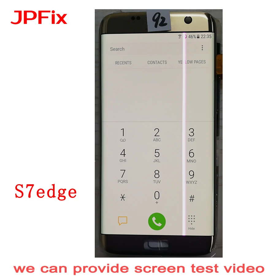 JPFix для Samsung S7edge LCD G935A G935F изогнутый экран точки утечки полоски дисплей теневая