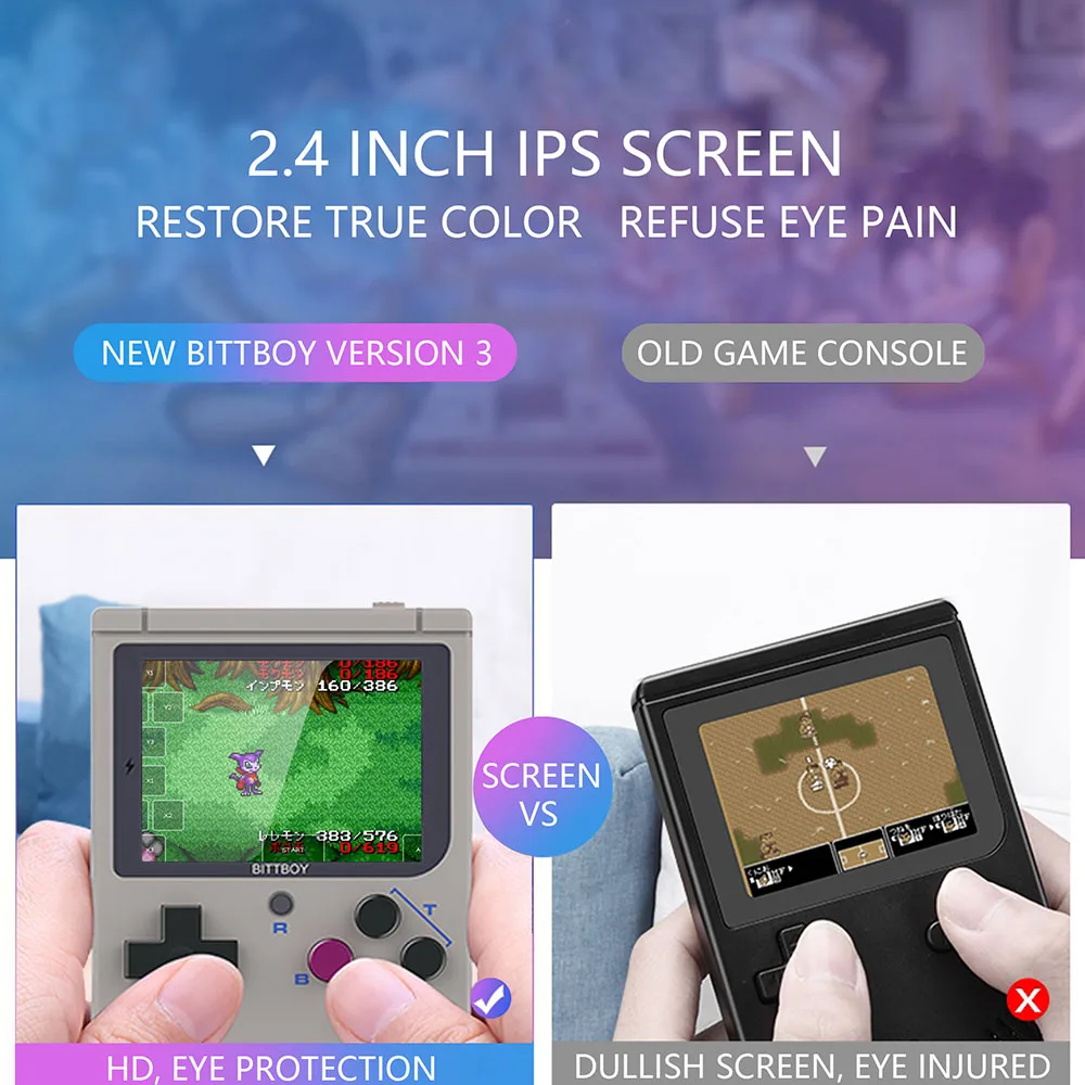 Консоль игровая BittBoy в стиле ретро 2 4 дюйма с карманной игровой приставкой TF