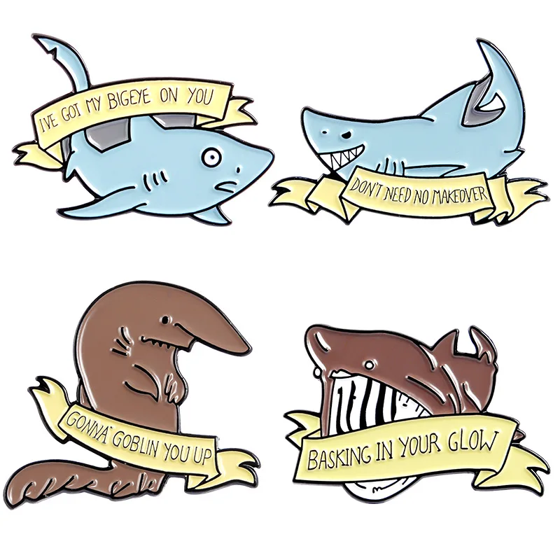 Значок на лацкане с изображением милого забавного Кита акулы брошь