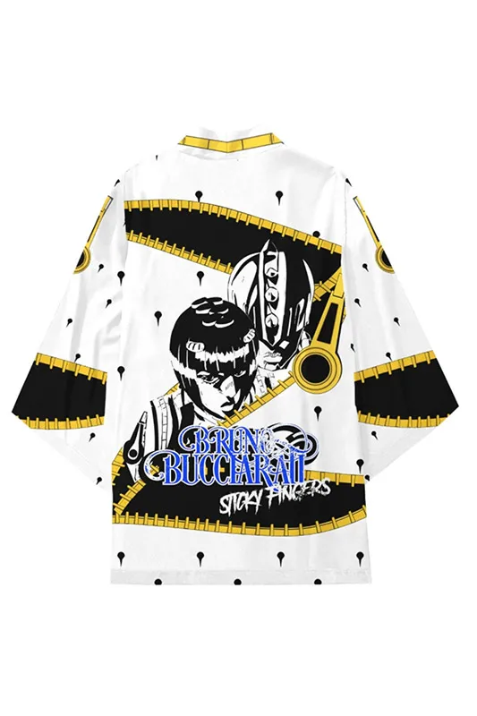 Костюм для косплея с 3D-принтом невероятные приключения Джоджо кимоно плащ -