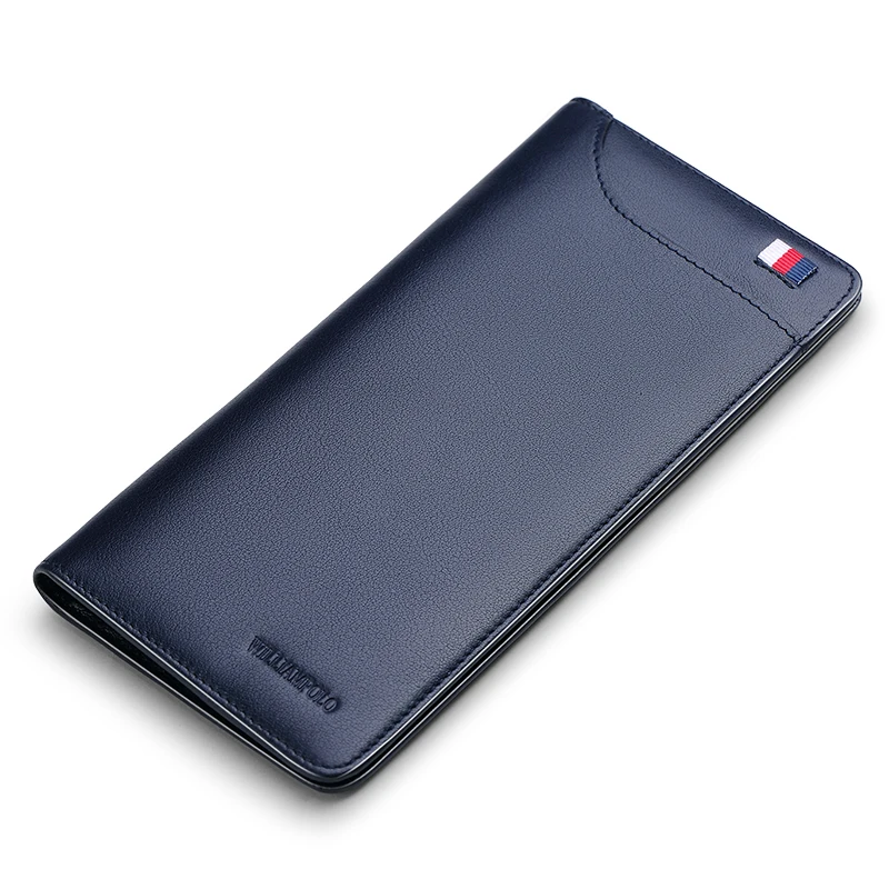 Мужские кошельки Williampolo тонкий мужской кошелек держатель для карт из воловьей