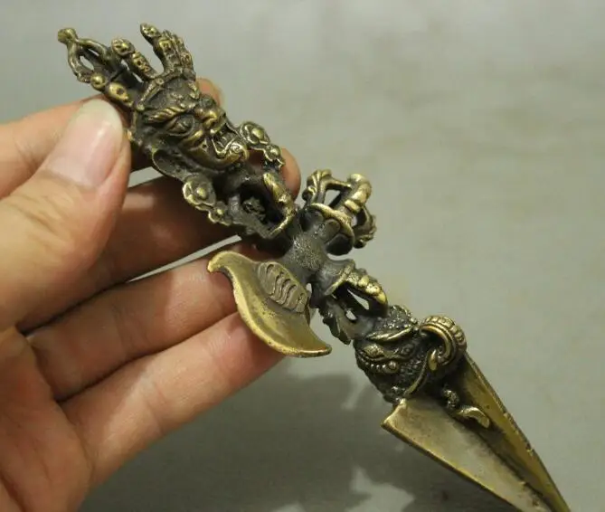 Медная Статуя тибетская бронзовая медь буддизм Mahakala голова гневного божества