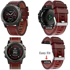 Ремешок кожаный для Garmin Fenix 5X5X Plus 6X 6X Pro, сменный быстросъемный браслет, аксессуары для наручных часов