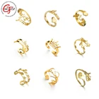 Модное женское кольцо Goxijite с именем на заказ, персонализированное кольцо с бабочкой, сердечком, именной табличкой, регулируемые кольца, подарки для любимых из нержавеющей стали