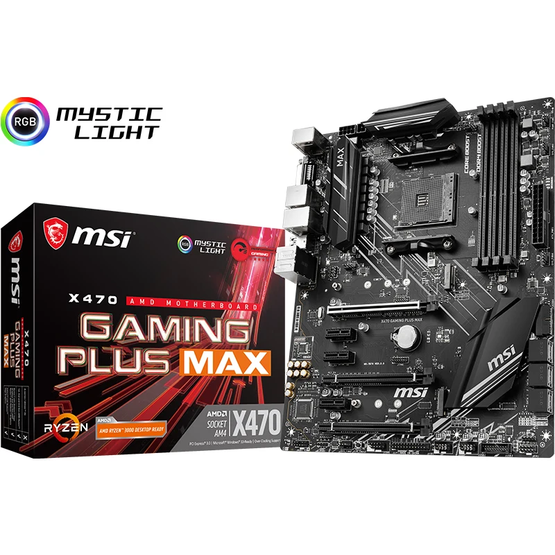 Verkauf MSI X470 GAMING PLUS MAX Gaming Board Computer Motherboard Unterstützt 3700X/3600/2600X/2600 CPU (AMD X470/Buchse AM4)